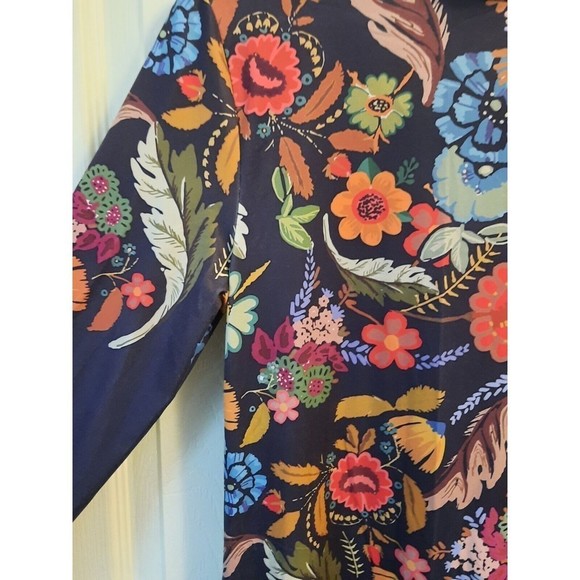 Azalea by Firmiana Women's Brown Floral Flowers Cowlneck Dress Sz. S - Picture 4 of 8